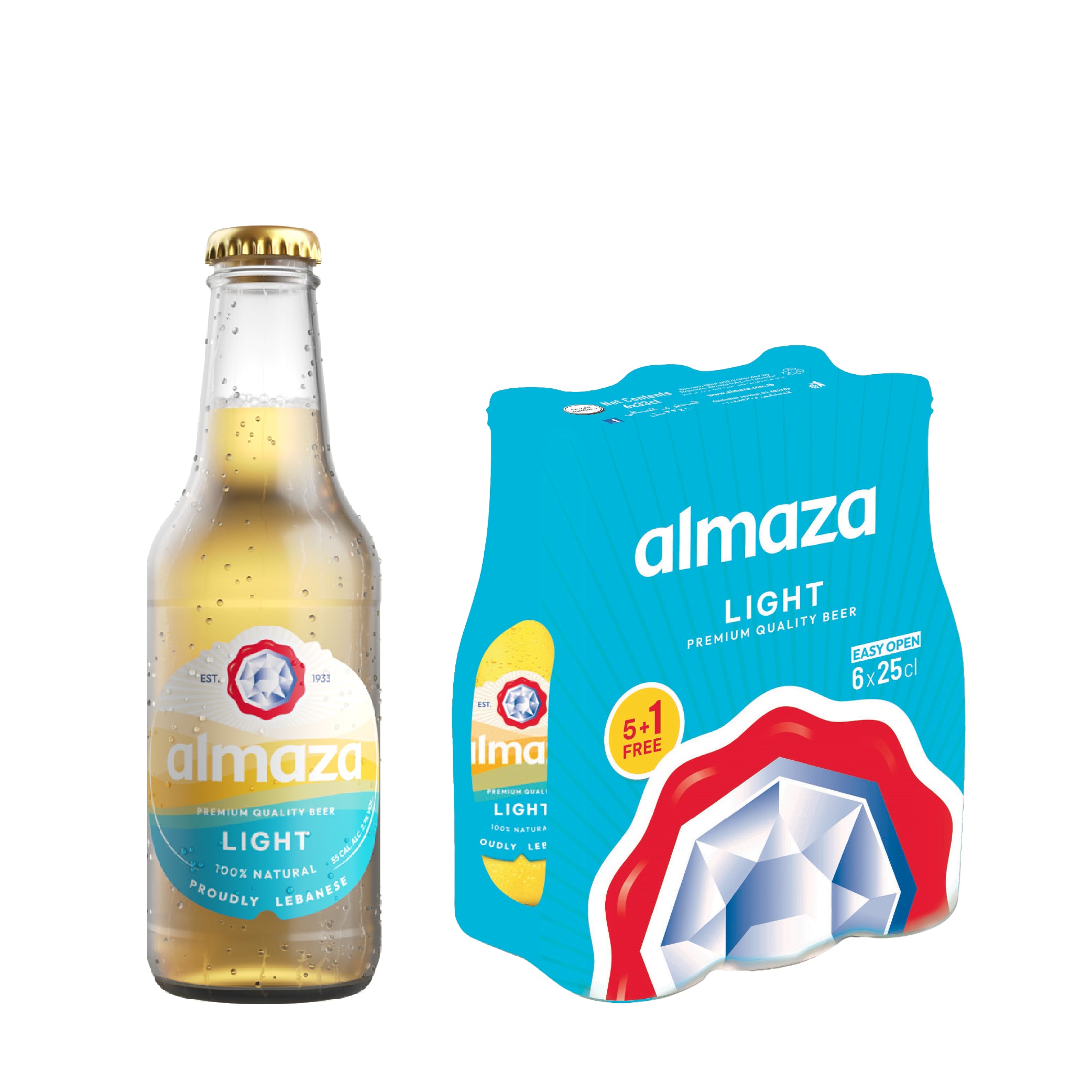 Almaza Light - Pack of 5 + 1x FREE 25cl
