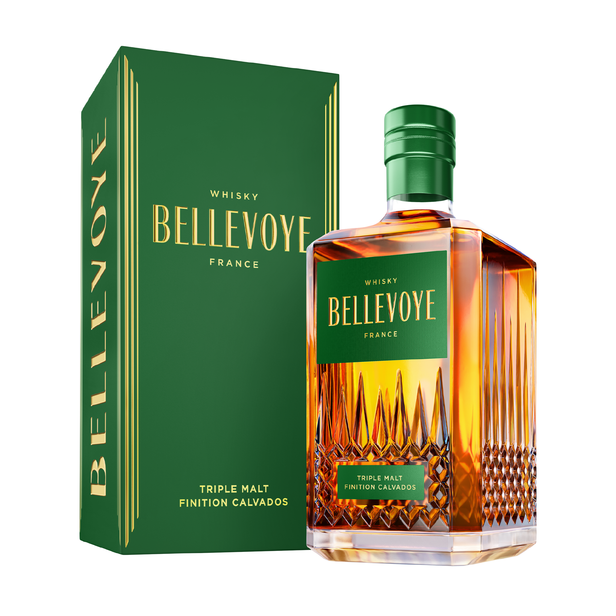 Bellevoye Green Triple Malt Calvados Finish French Whisky 70cl