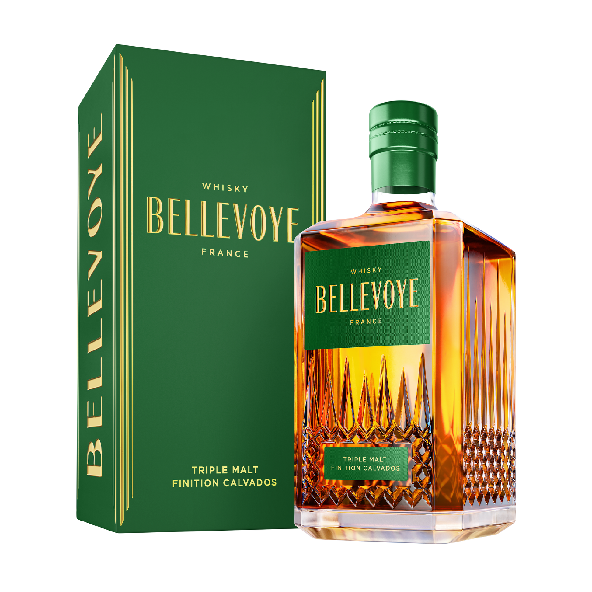 Bellevoye Green Triple Malt Calvados Finish French Whisky 70cl