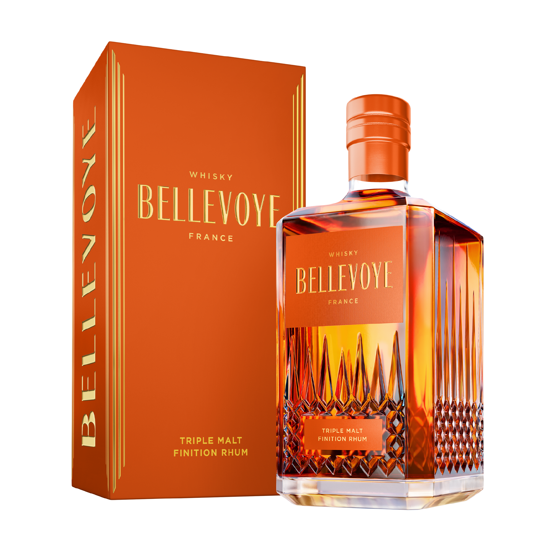 Bellevoye Orange Triple Malt Rum Finish French Whisky 70cl