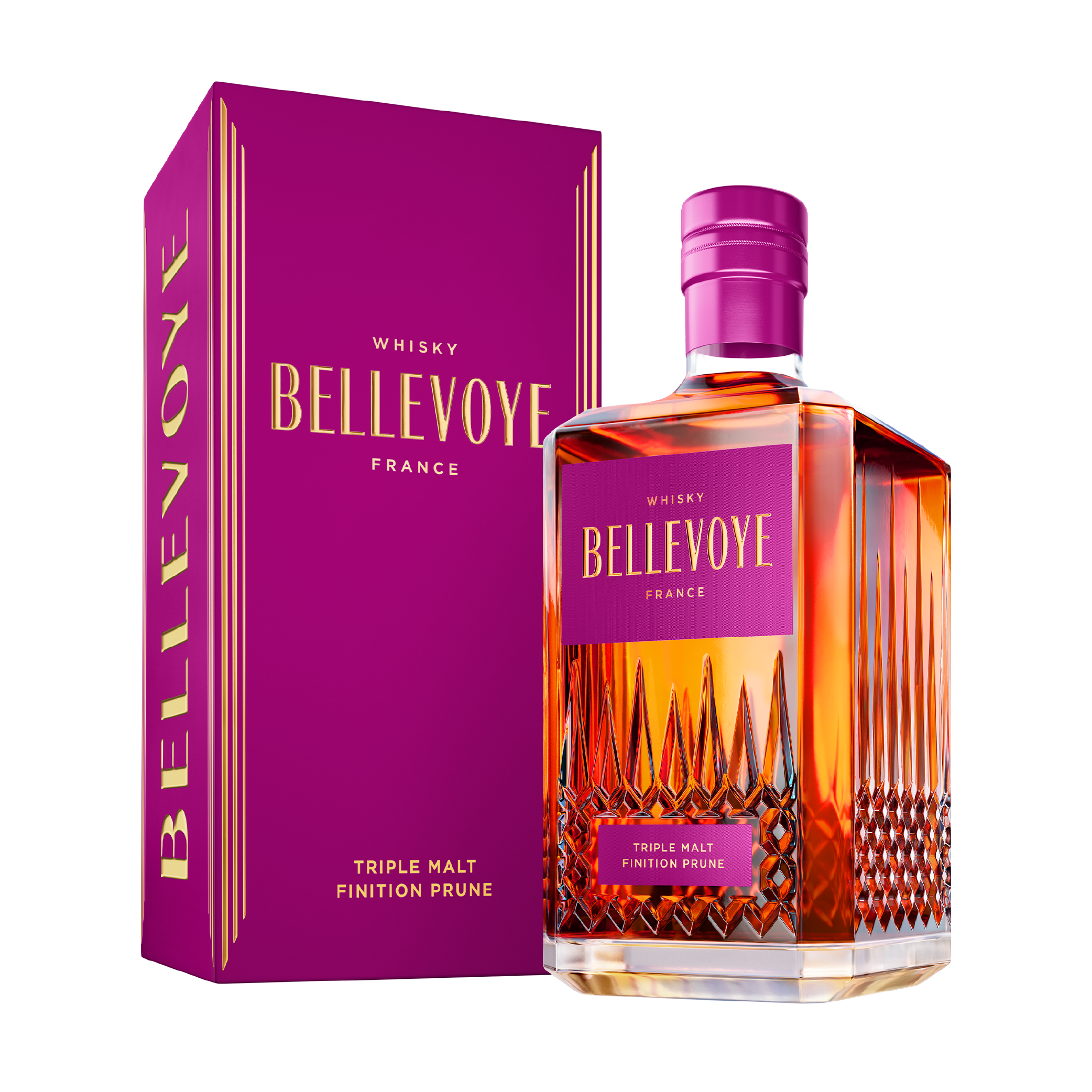 Bellevoye Plum Triple Malt Plum Finish French Whisky 70cl