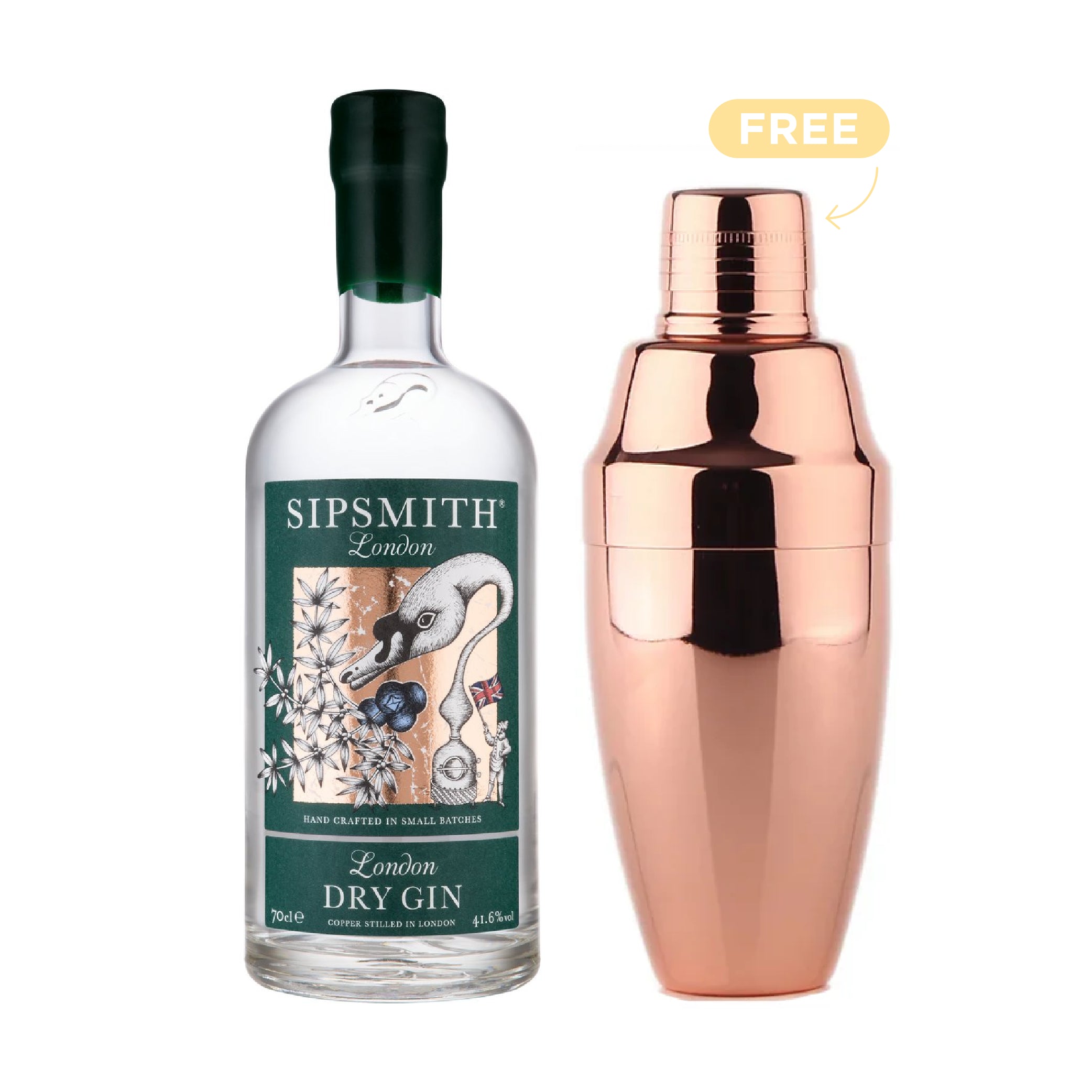 Sipsmith London Dry Gin 70cl + 1x FREE Shaker