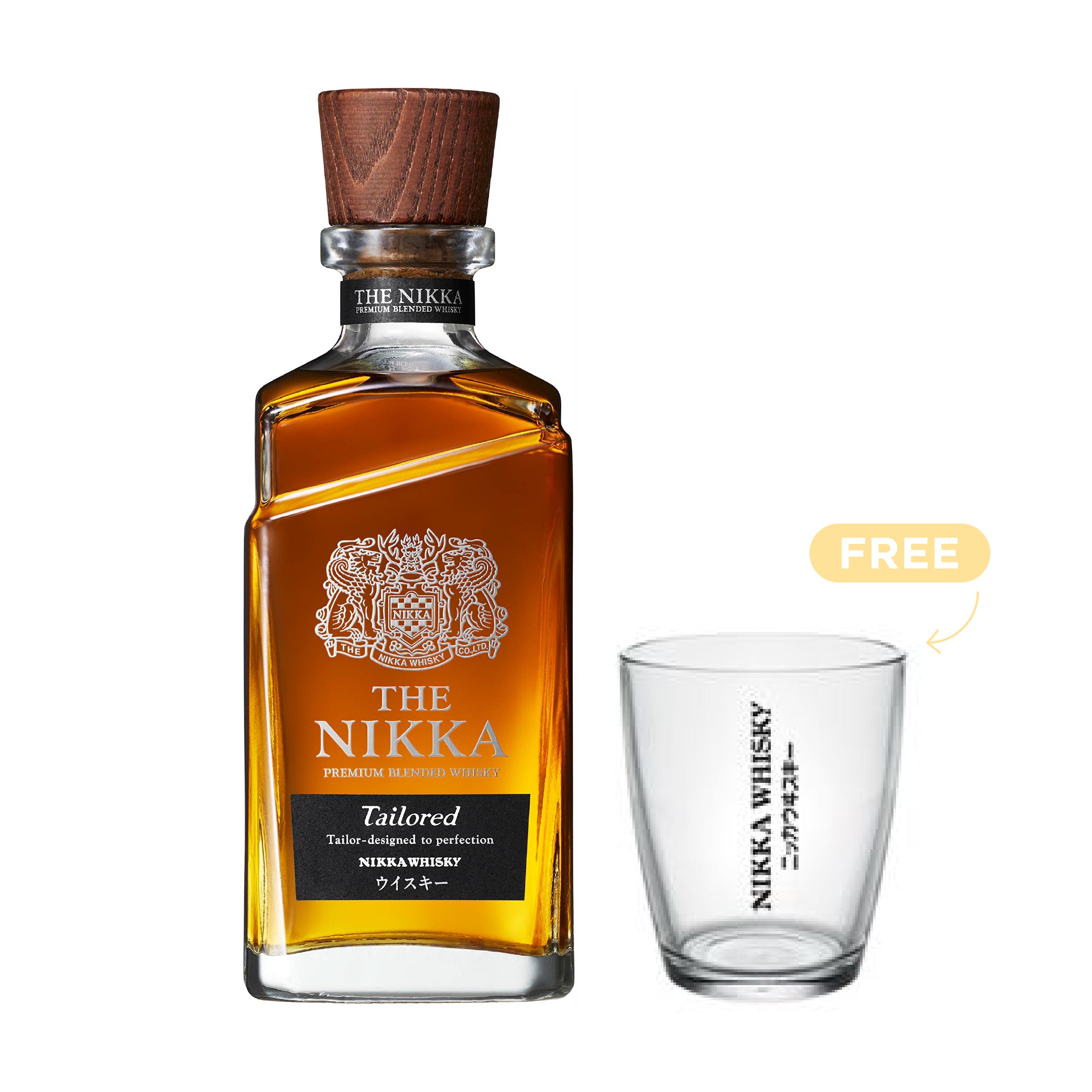 The Nikka Tailored Blended Japanese Whisky 70cl + 1x FREE Glass