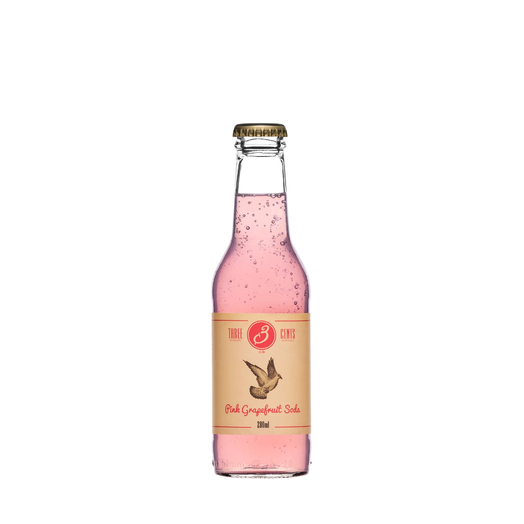 Three Cents Pink Grapefruit Soda 200ml