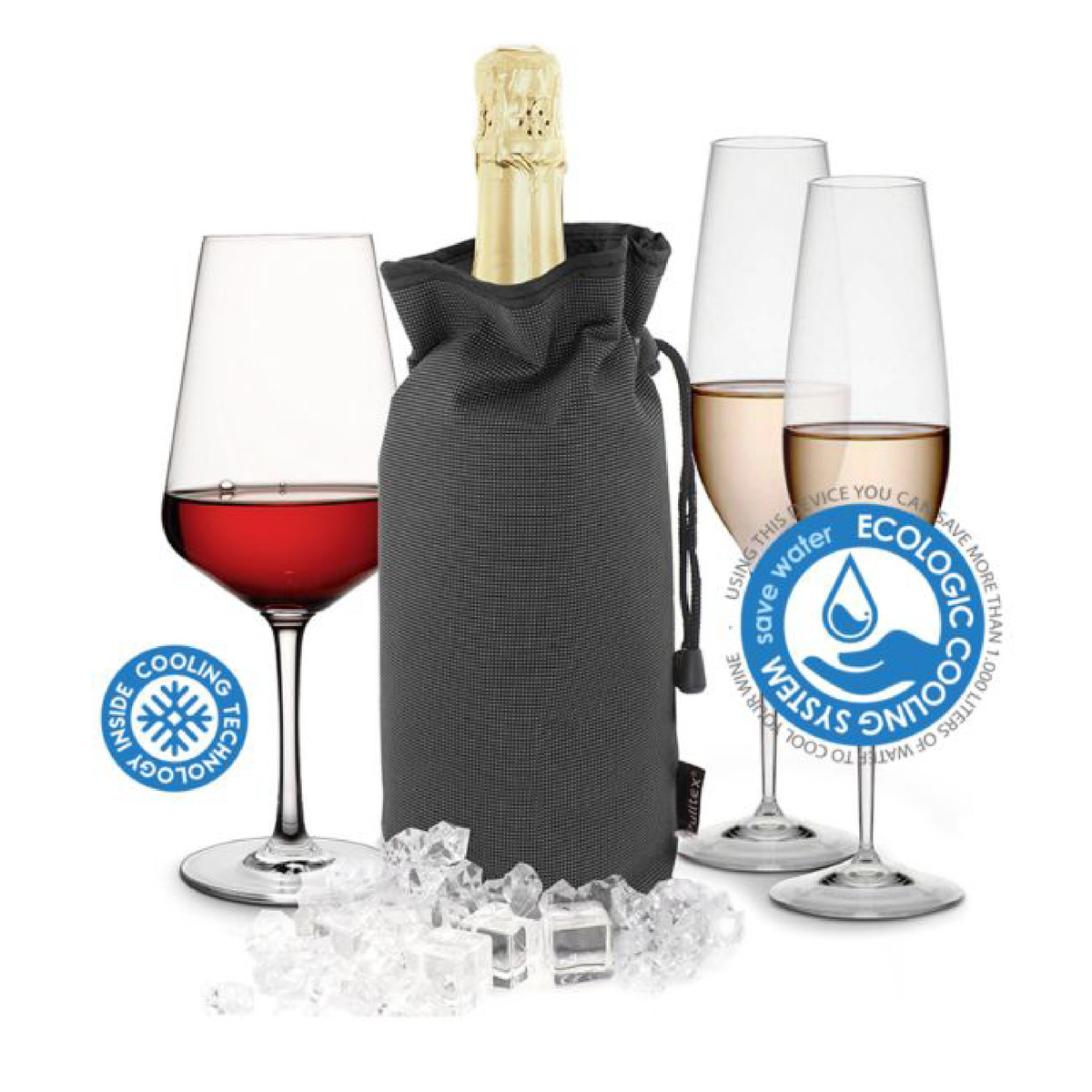 Pulltex Wine & Champagne Cooler Bag Grey 109-612