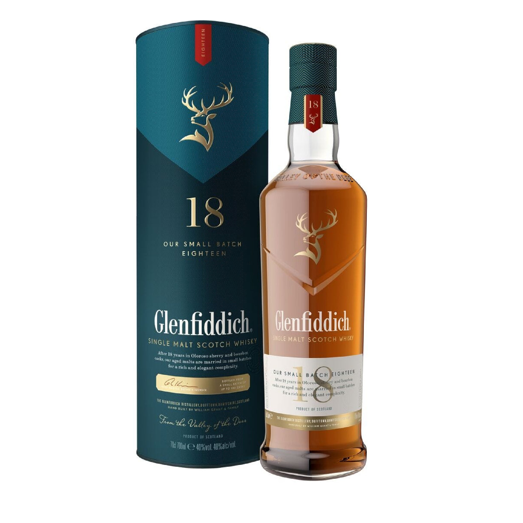 Glenfiddich 18 Years Old Single Malt Scotch Whisky 75cl