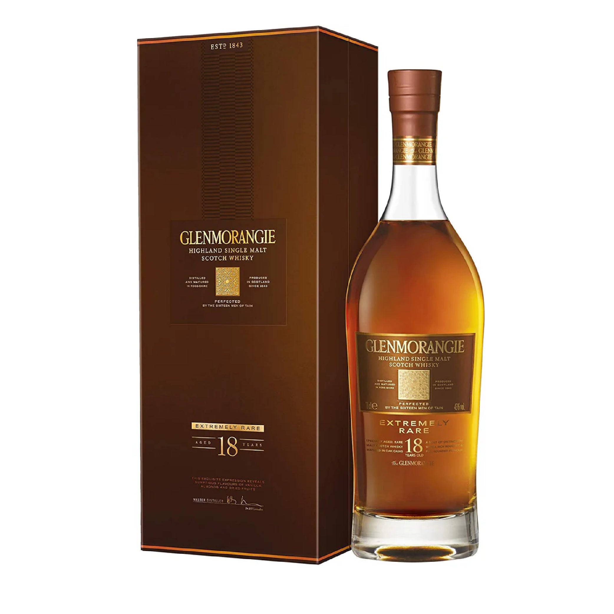 Glenmorangie 18 Years Old Extremely Rare Whisky 70cl