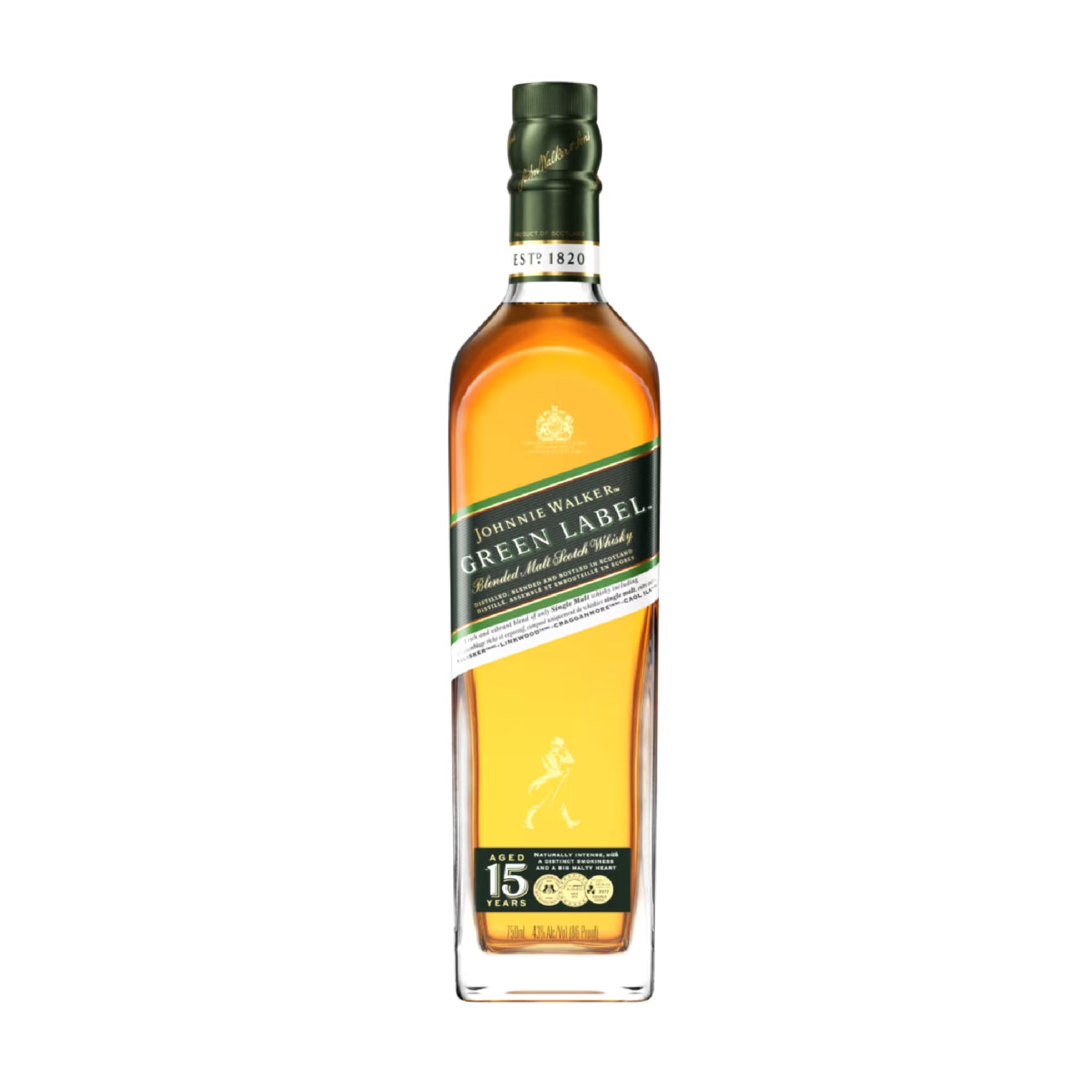 Johnnie Walker Green Label Blended Malt Scotch Whisky 75cl