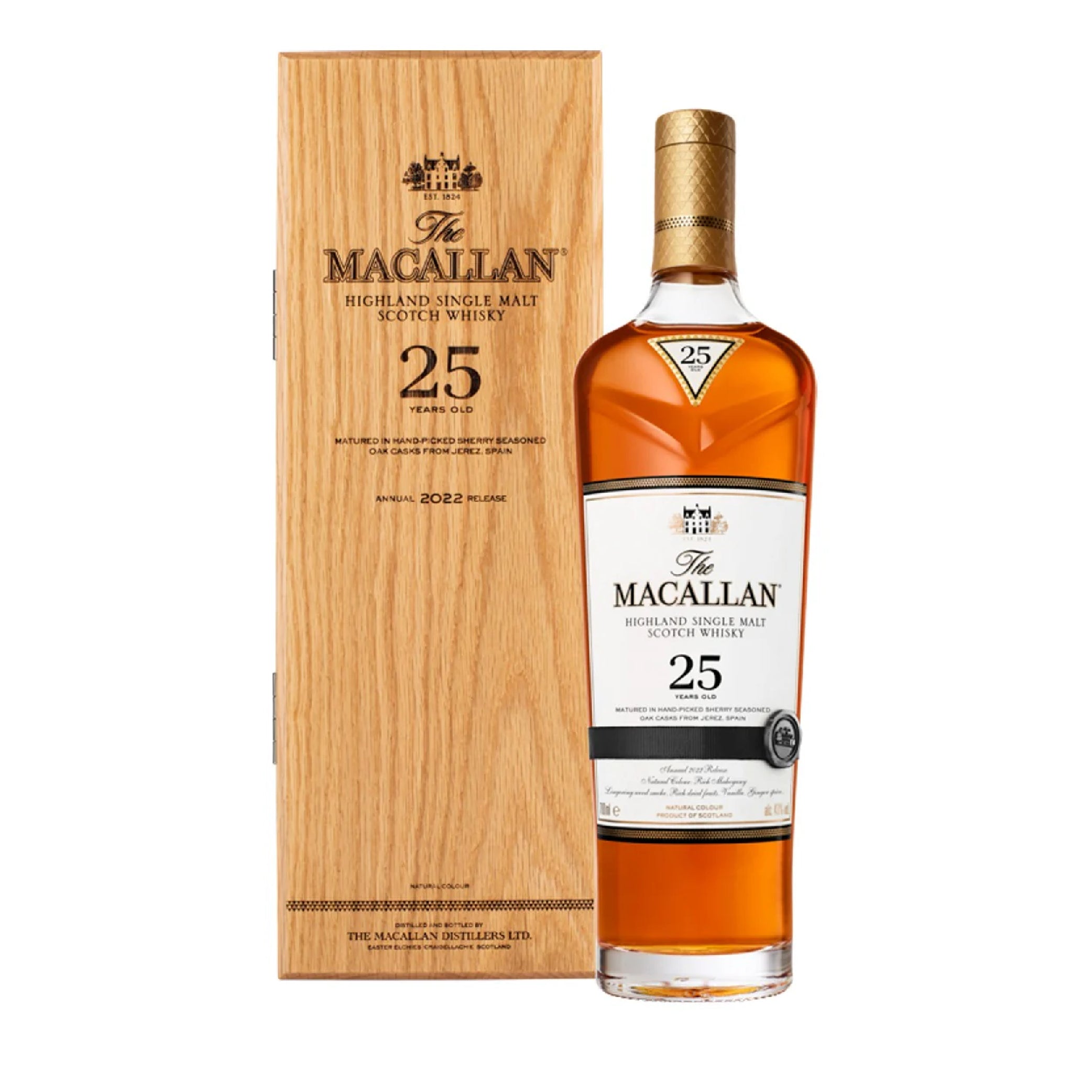 The Macallan 25 Years Old Sherry Cask Single Malt Scotch Whisky 70cl