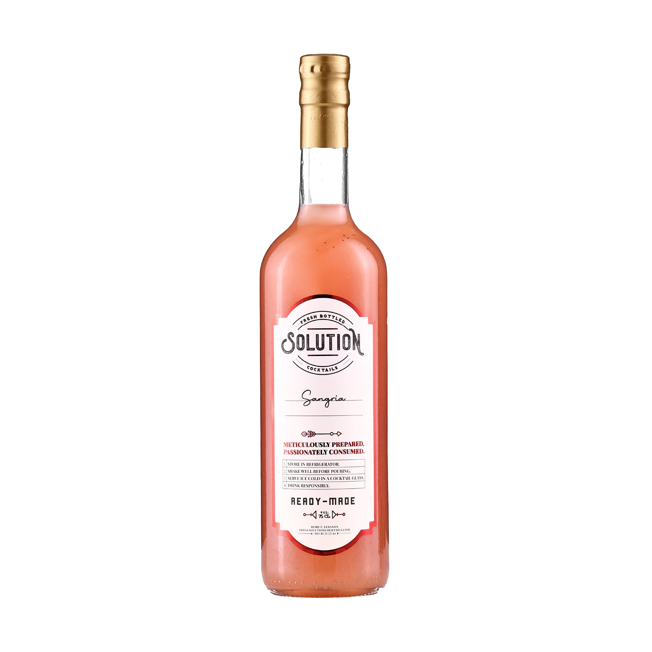 Sangria Rosé Solution Cocktails 75cl