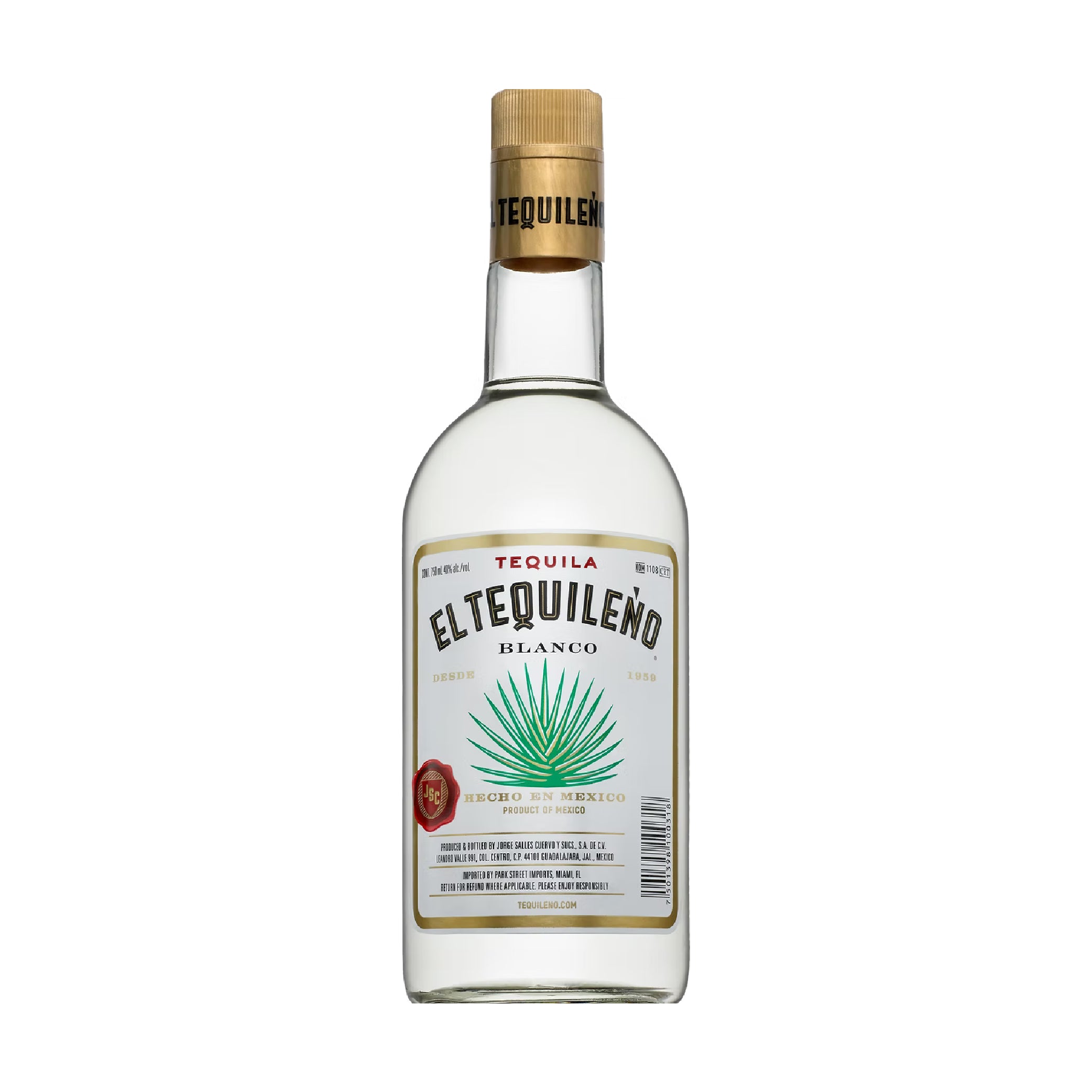 El Tequileño Blanco Tequila 75cl
